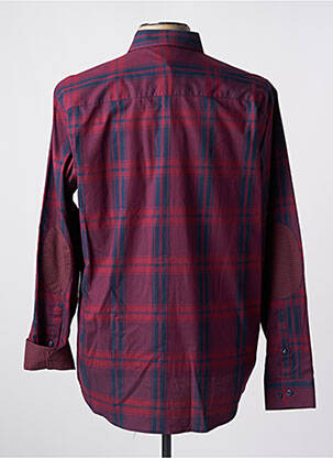 Chemise manches longues bordeaux DELAHAYE homme