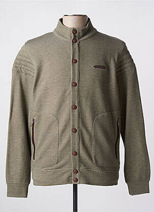 Gilet manches longues vert fonce DELAHAYE homme