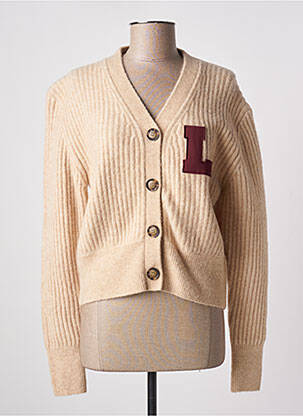 Gilet manches longues gris multicolore DELAHAYE femme
