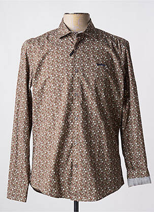 Chemise manches longues beige DELAHAYE homme