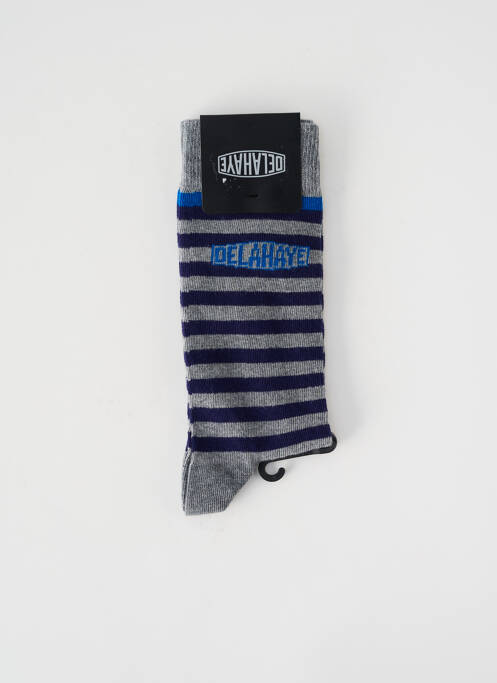 Chaussettes gris multicolore DELAHAYE pour homme