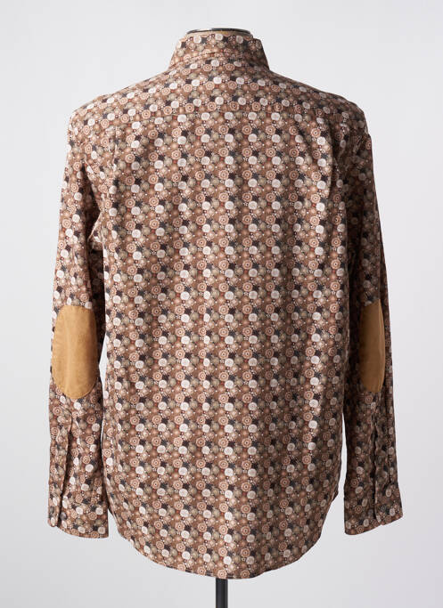 Chemise manches longues beige DELAHAYE pour homme