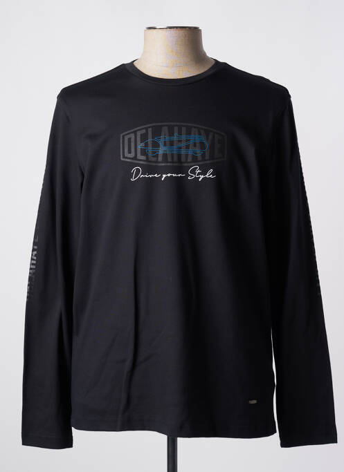 T-shirt noir DELAHAYE pour homme