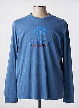 Sweat-shirt bleu electrique DELAHAYE pour homme