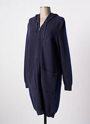 Gilet manches longues bleu nuit DELAHAYE femme