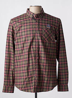 Chemise manches longues kaki DELAHAYE homme