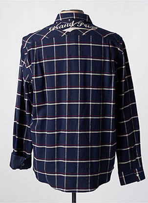 Chemise manches longues bleu marine DELAHAYE homme
