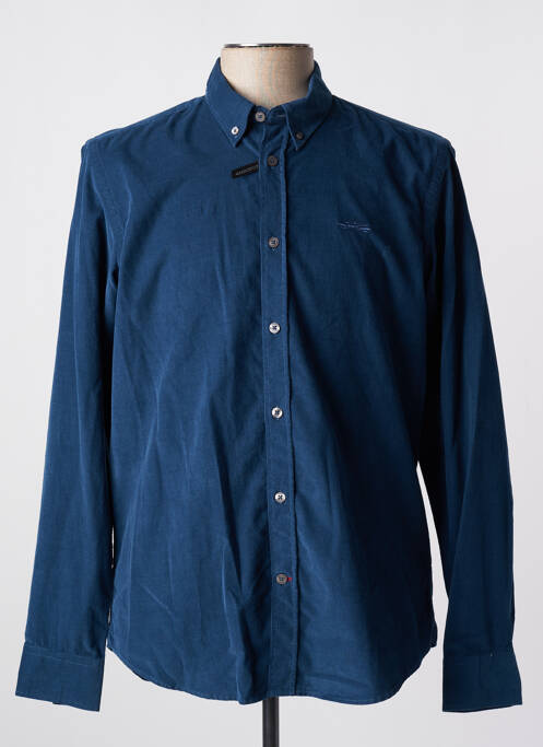 Chemise manches longues bleu petrole DELAHAYE pour homme