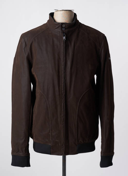 Blouson marron fonce DELAHAYE pour homme