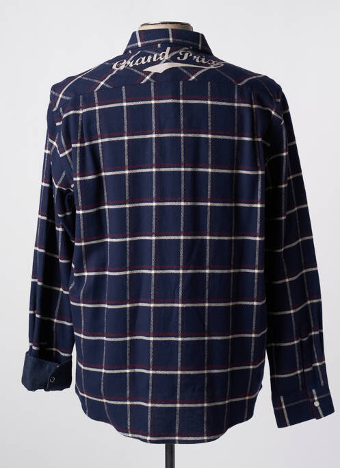 Chemise manches longues bleu marine DELAHAYE pour homme