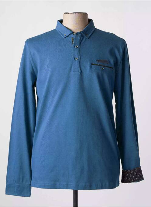 Polo bleu DELAHAYE pour homme