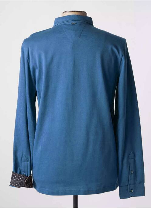 Polo bleu DELAHAYE pour homme