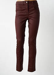 Pantalon slim rouge grenat DELAHAYE pour femme seconde vue