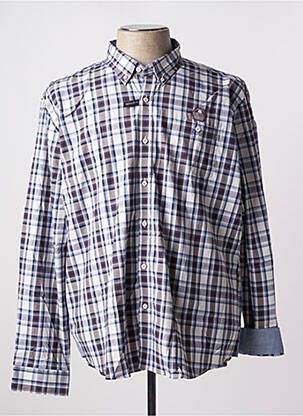 Chemise manches longues bleu DELAHAYE homme