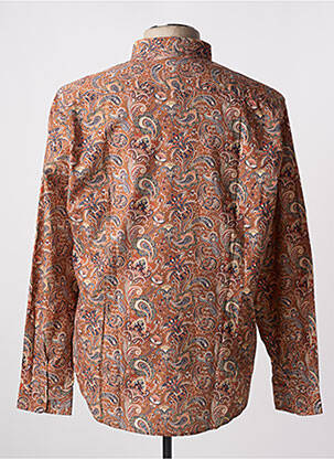 Chemise manches longues marron clair DELAHAYE homme