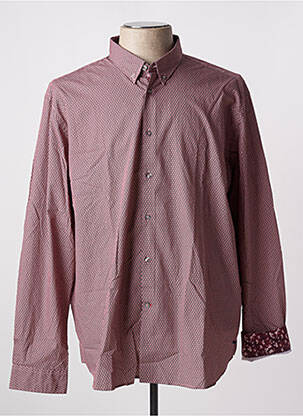 Chemise manches longues bordeaux DELAHAYE pour homme