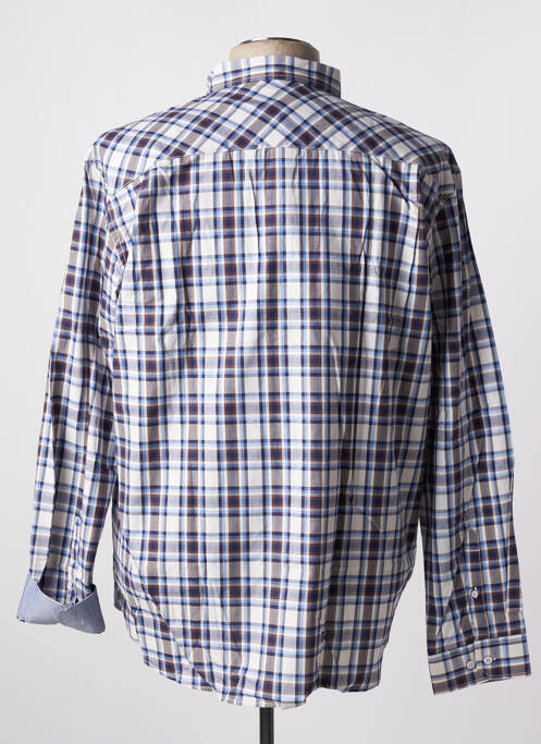 Chemise manches longues bleu DELAHAYE pour homme