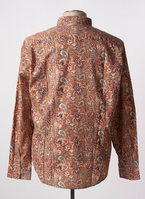 Chemise manches longues marron clair DELAHAYE homme