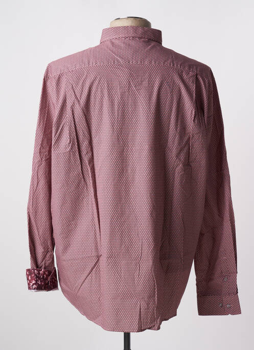 Chemise manches longues bordeaux DELAHAYE pour homme