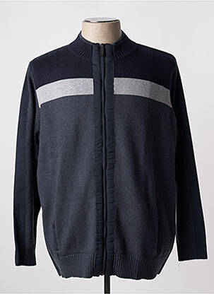 Gilet manches longues bleu multicolore DELAHAYE homme