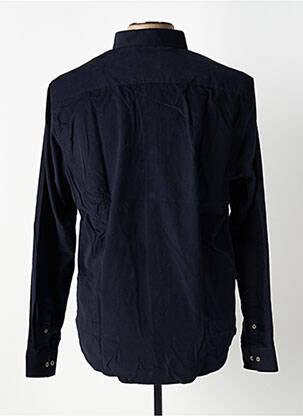 Chemise manches longues bleu marine DELAHAYE homme