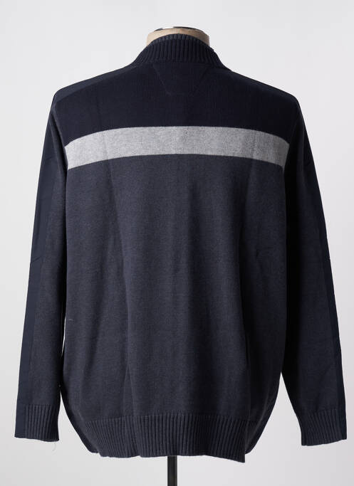 Gilet manches longues bleu multicolore DELAHAYE pour homme