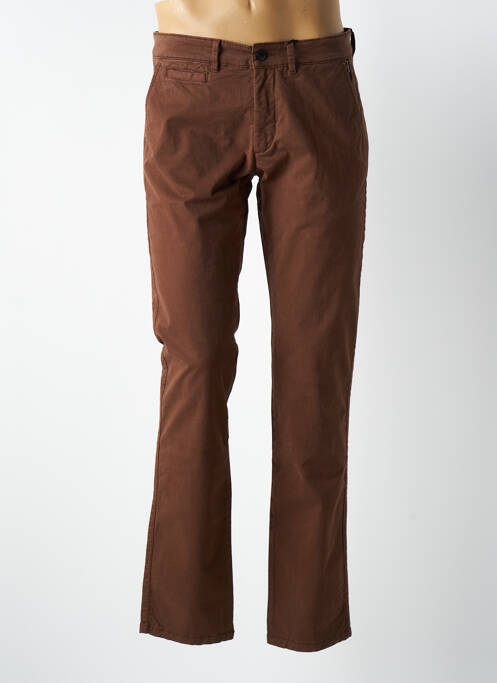 Pantalon chino marron fonce DELAHAYE pour homme