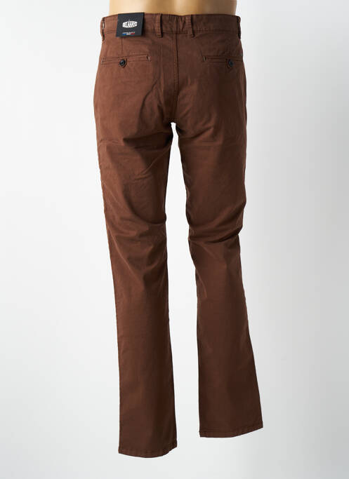 Pantalon chino marron fonce DELAHAYE pour homme