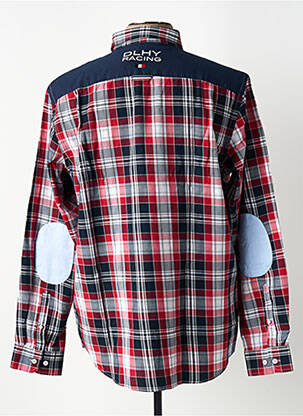 Chemise manches longues rouge DELAHAYE homme
