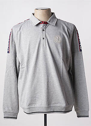 Polo gris multicolore DELAHAYE homme