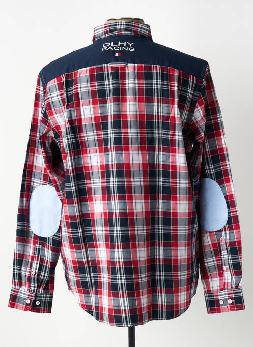 Chemise manches longues rouge DELAHAYE pour homme