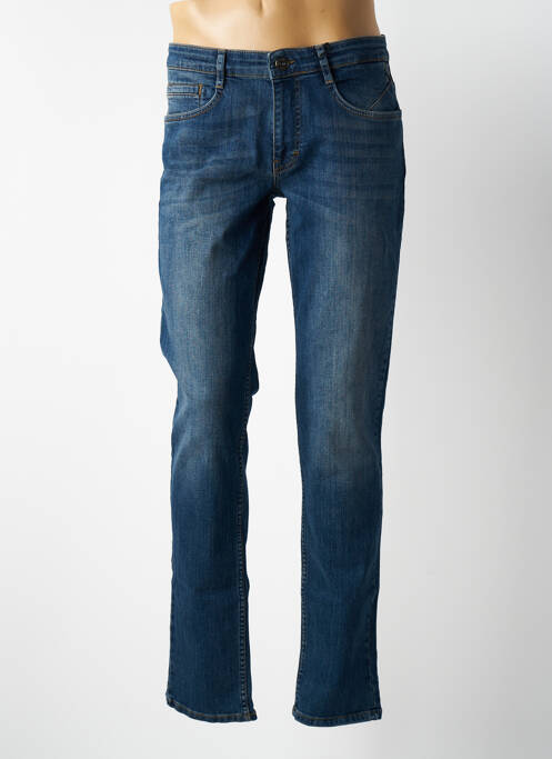 Jeans coupe droite bleu DELAHAYE pour homme