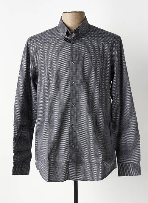 Chemise manches longues noir DELAHAYE pour homme