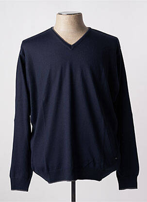 Pull bleu petrole DELAHAYE pour homme