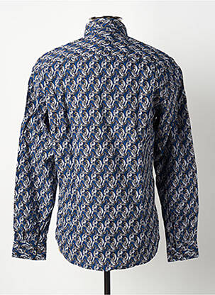 Chemise manches longues bleu marine DELAHAYE homme