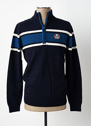 Pull bleu marine DELAHAYE pour homme