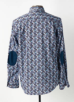 Chemise manches longues bleu marine DELAHAYE homme