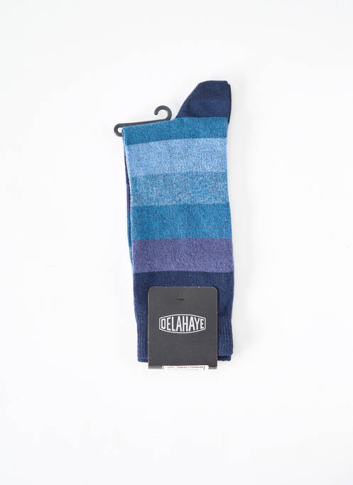 Chaussettes bleu DELAHAYE pour homme