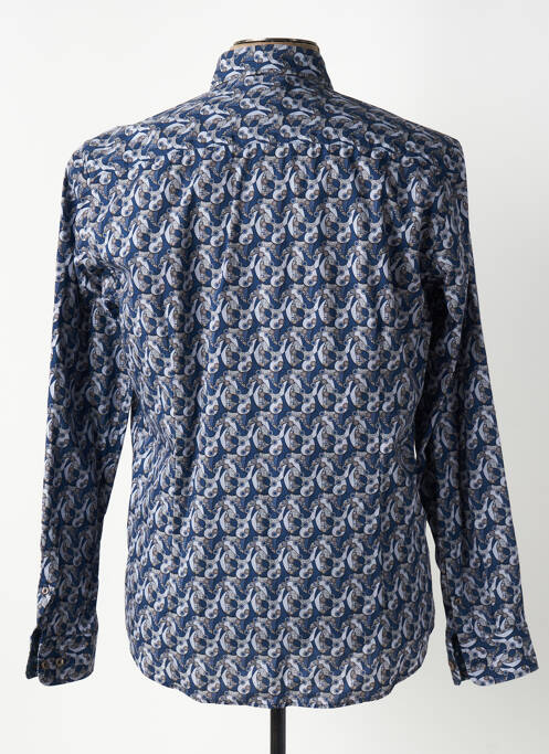 Chemise manches longues bleu marine DELAHAYE pour homme