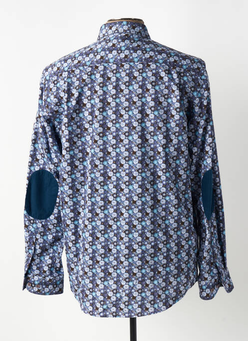 Chemise manches longues bleu marine DELAHAYE pour homme