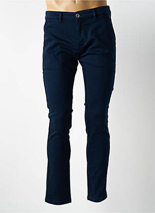 Pantalon chino bleu DELAHAYE pour homme