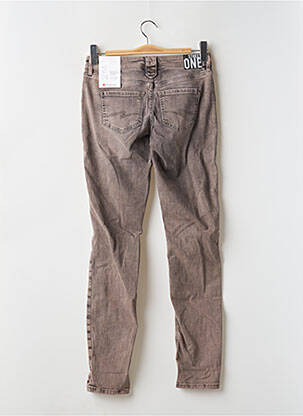 Jeans coupe slim marron STREET ONE femme