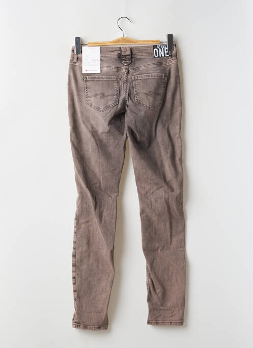 Jeans coupe slim marron STREET ONE pour femme