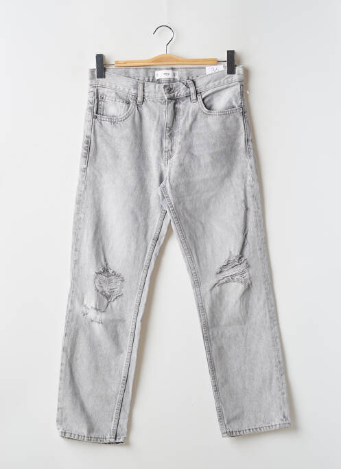 Jeans coupe droite gris MANGO pour femme