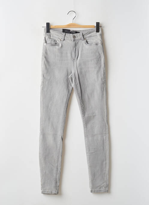 Jeans coupe slim gris VERO MODA pour femme