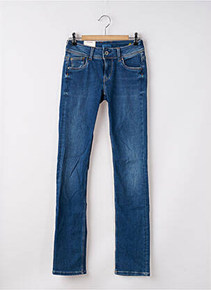Jeans coupe droite bleu PEPE femme