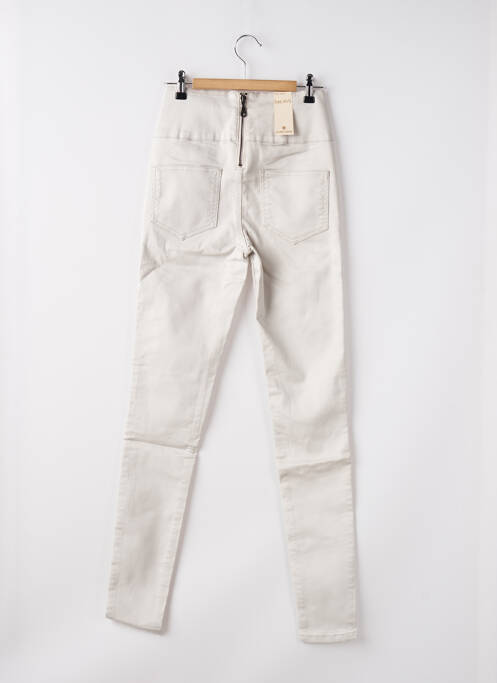 Pantalon slim gris PIECES pour femme