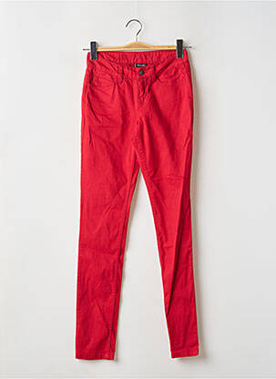Jeans coupe slim rouge PIECES femme