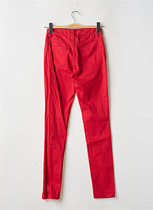 Jeans coupe slim rouge PIECES femme