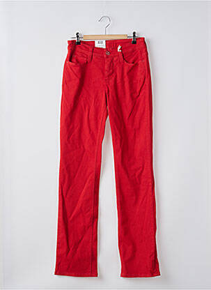 Jeans coupe droite rouge MAC femme